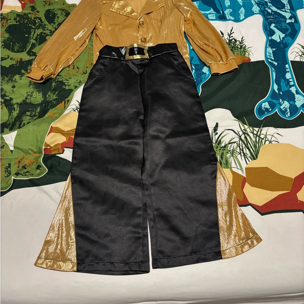 Elegant Black and Gold Women's Jumpsuit